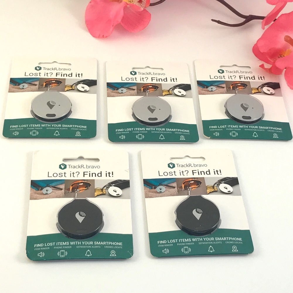 TrackR Bravo 5 Pack Tracking Device GPS NWT